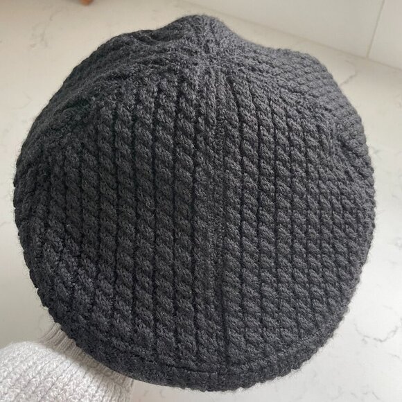 Woolrich The Original Outdoor Clothing Co Newsboy Honeycomb Knit Hat Black Sz M - Picture 8 of 8